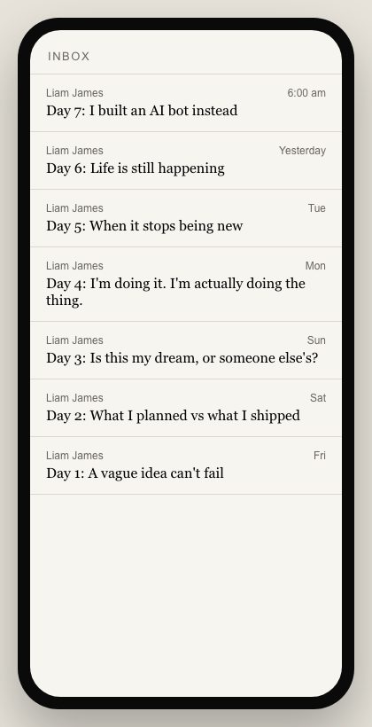 An inbox of daily emails